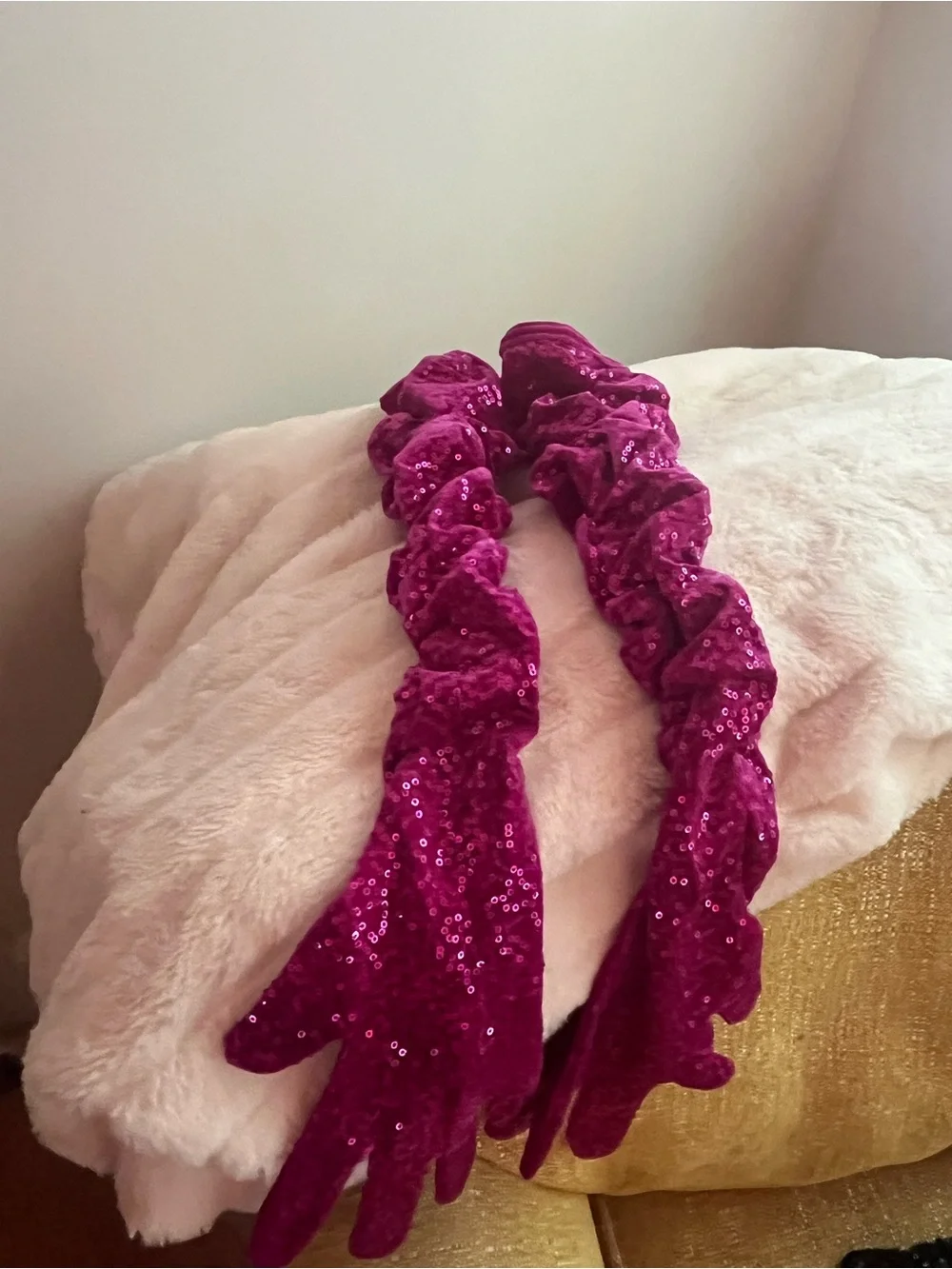 Weissman Hot Pink Sequin Jumpsuit with Cutout Front
